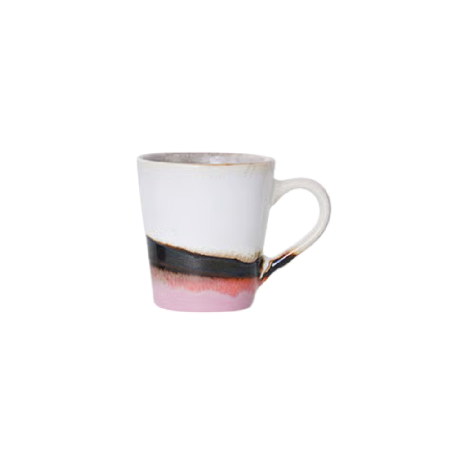 HKLiving 70's Espressokopje Funky - Sorbet op witte achtergrond