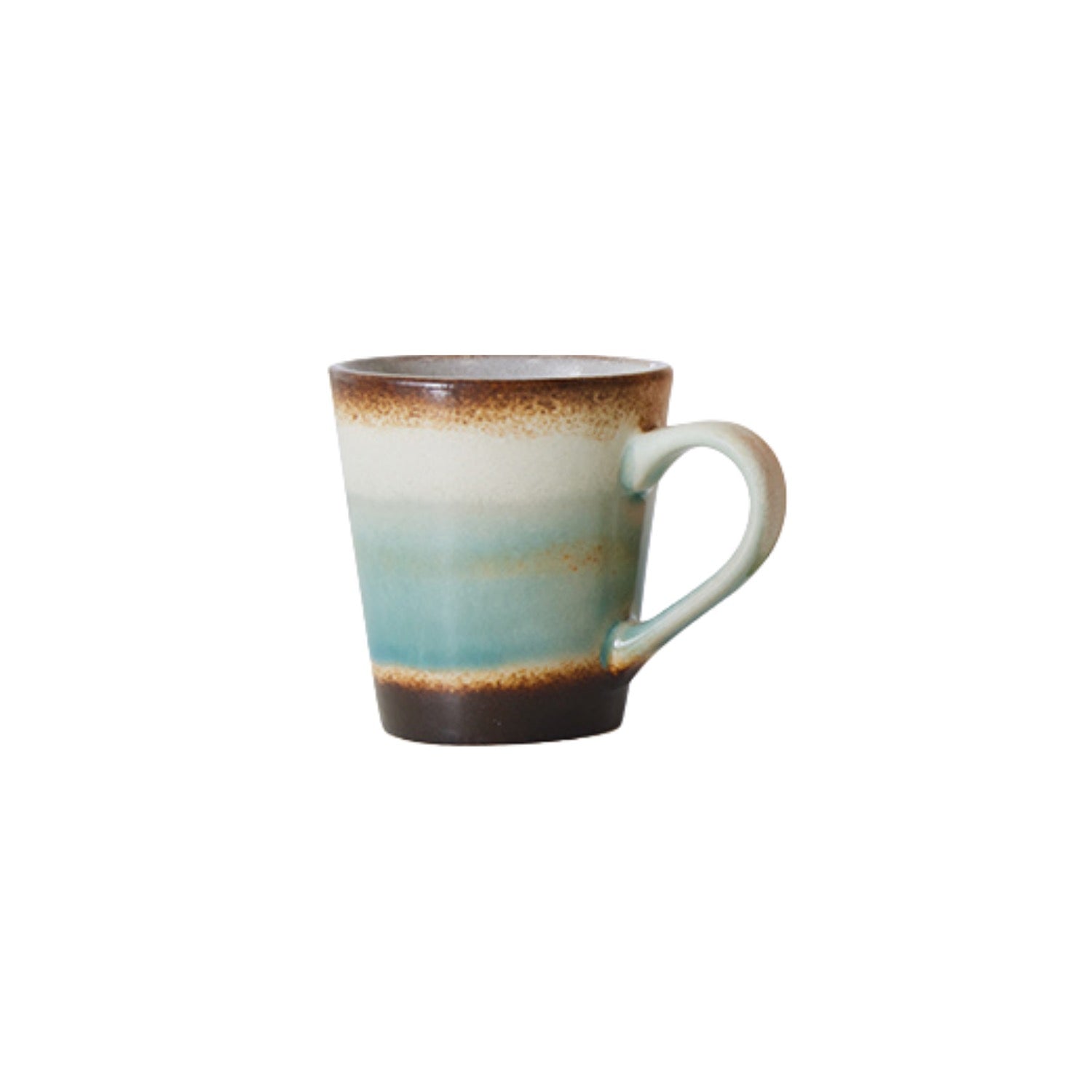 HKLiving 70's Espressokopje Retro - Lagoon op witte achtergrond