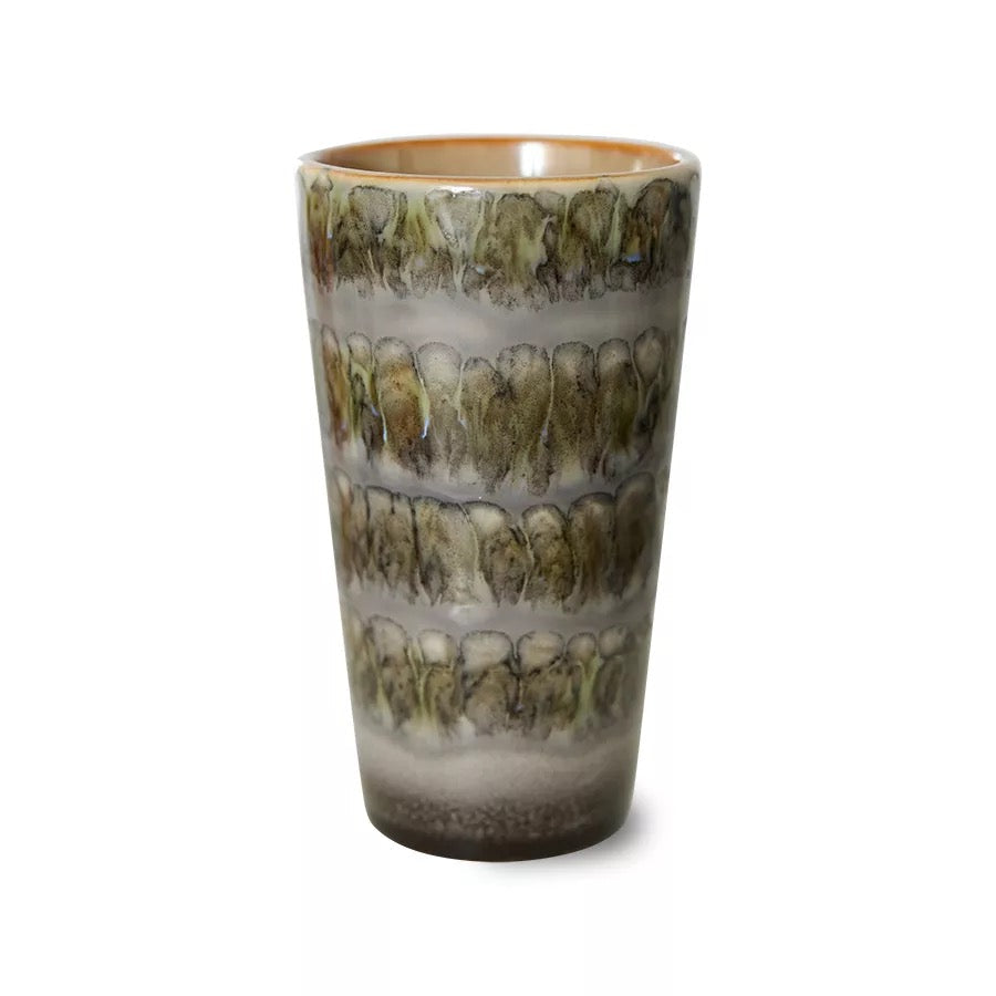 HKLiving 70's Latte Mok - Fern op witte achtergrond