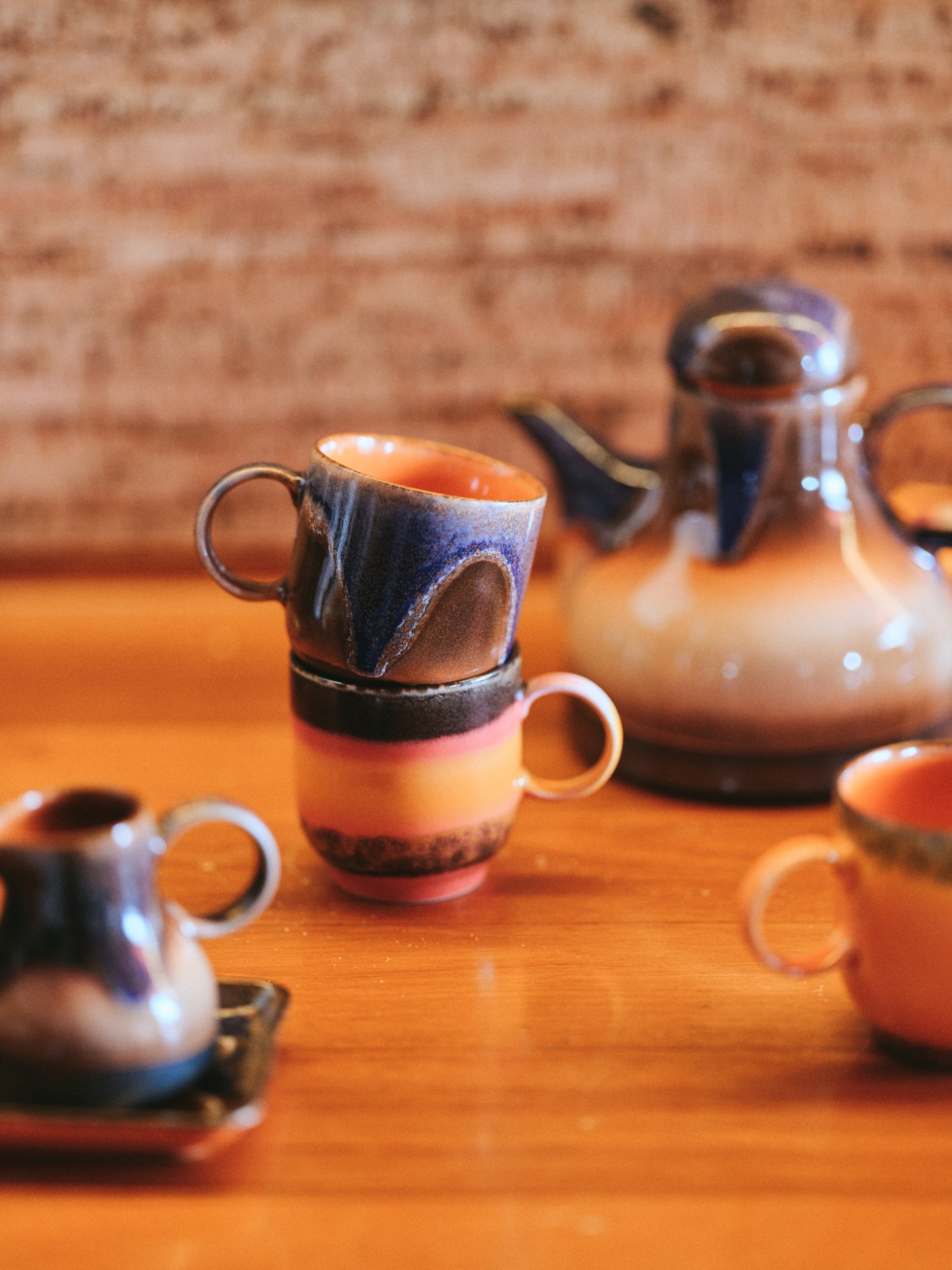 HKLiving 70's Koffiemok met Oor - Arabica