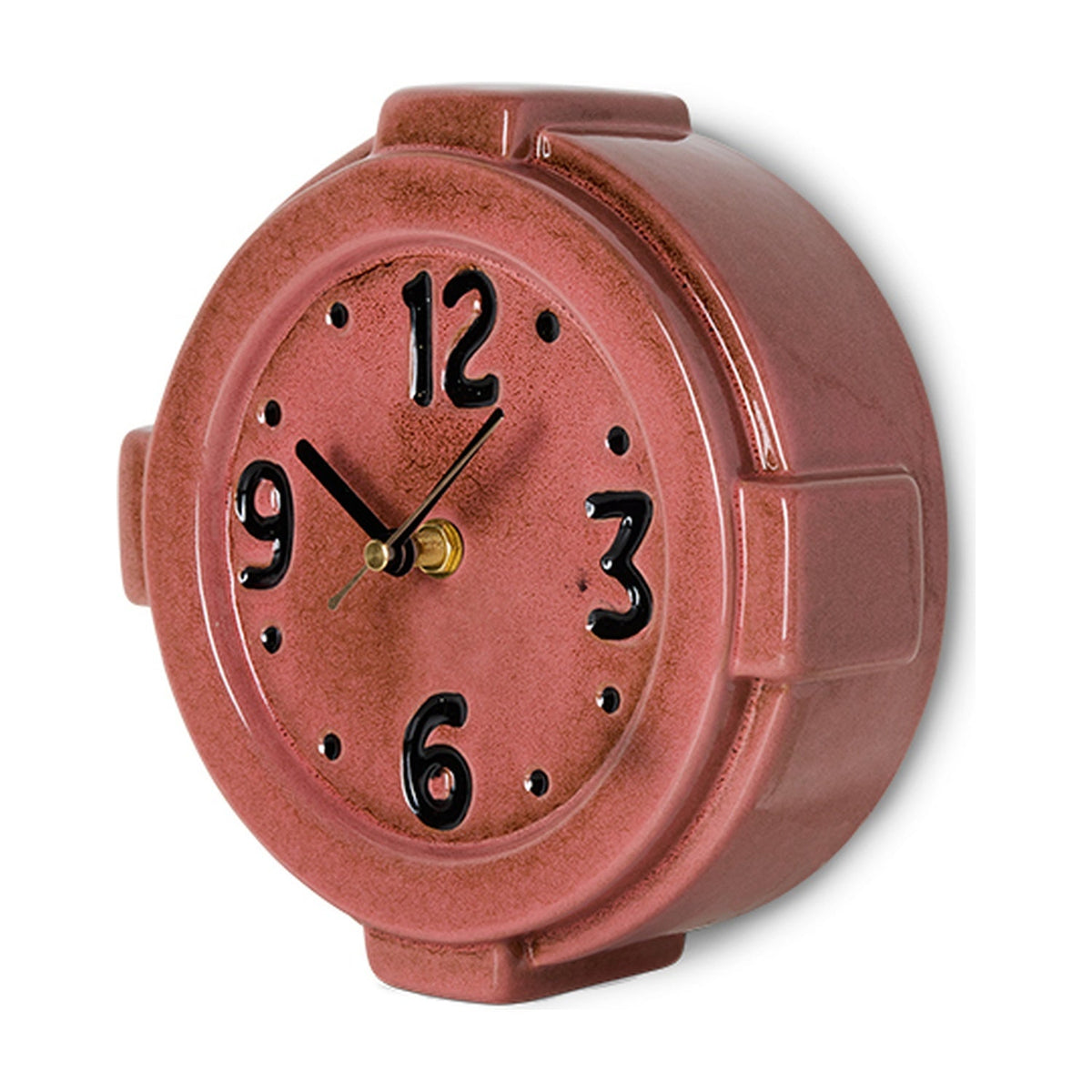 HKLiving 70's Wandklok - Pink op witte achtergrond