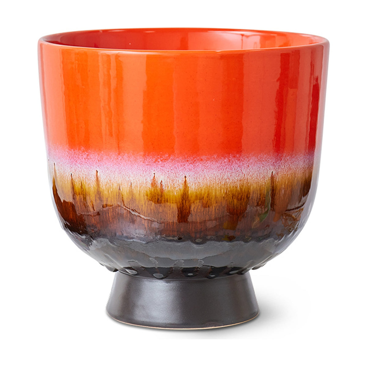 HKLiving Retro Bloempot - Cherry Red op witte achtergrond