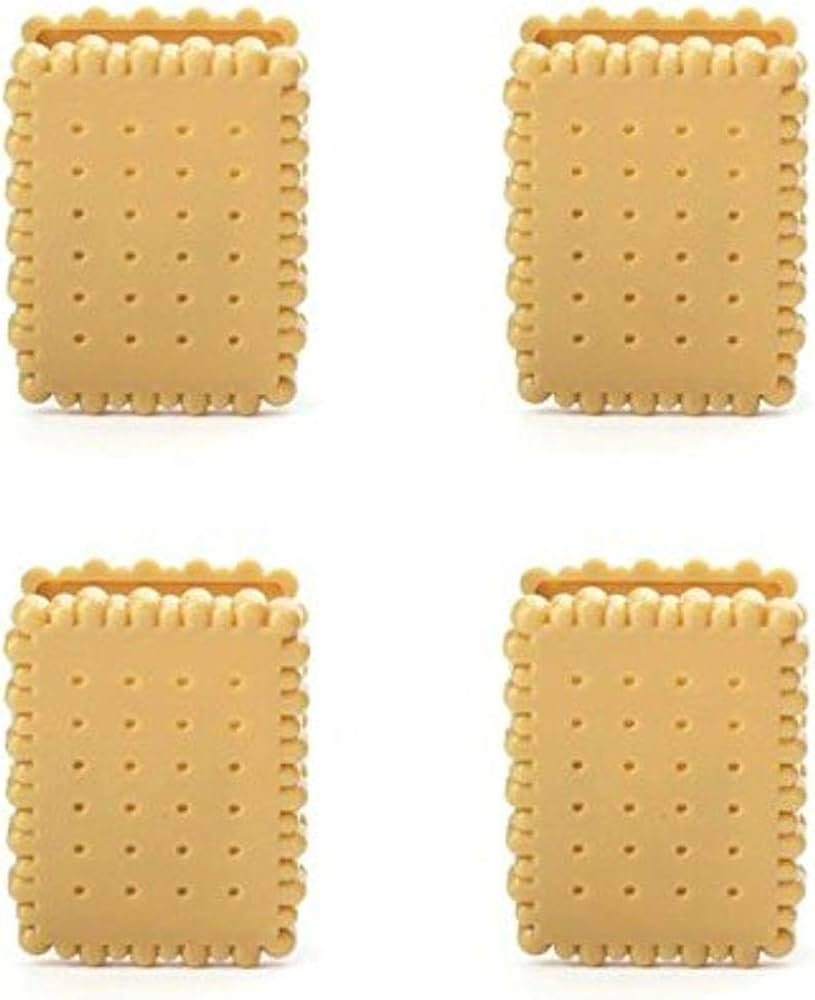 Kikkerland Bagclips 4 stuks - Biscuit