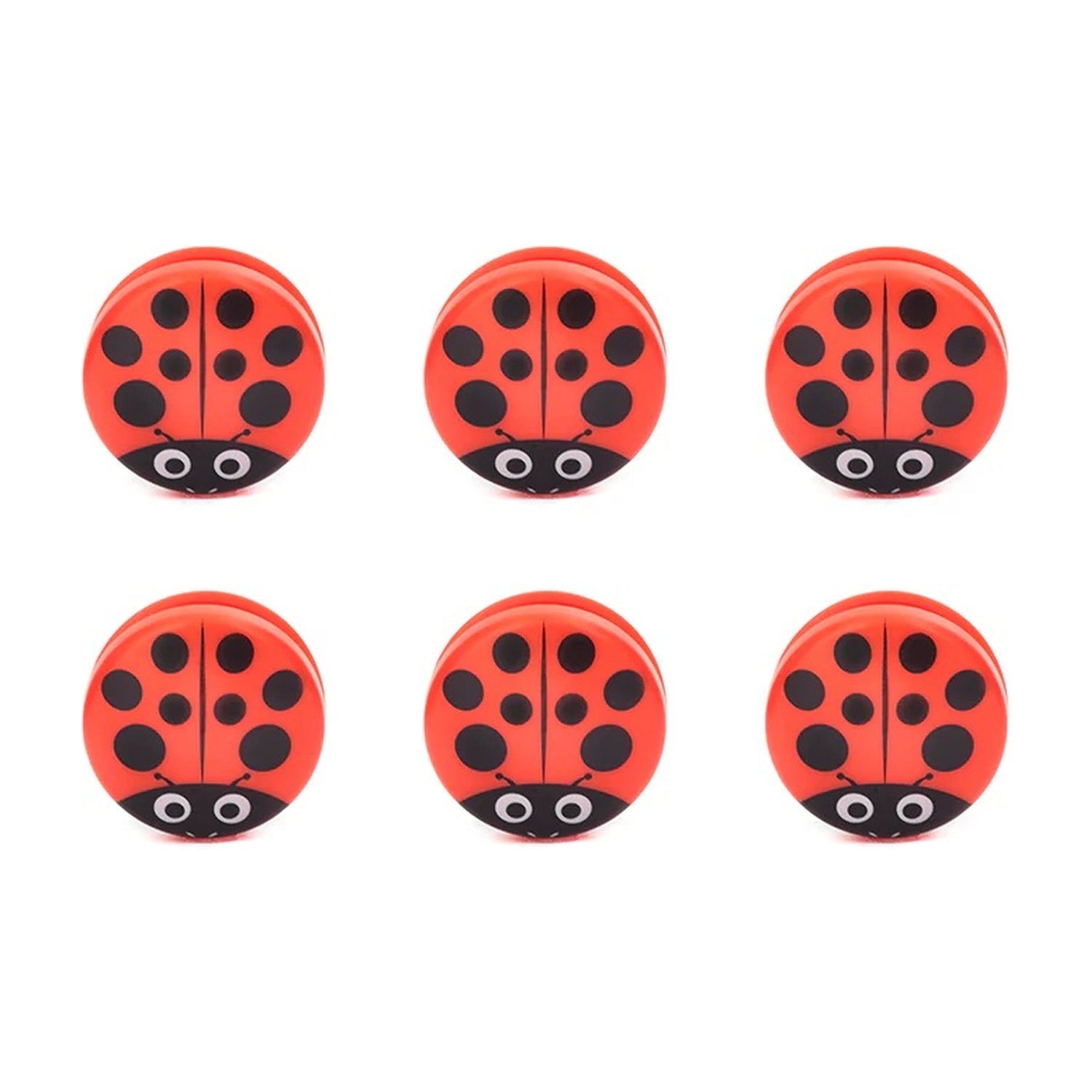 Kikkerland Bagclips Lieveheersbeestje - 6 stuks op witte achtergrond