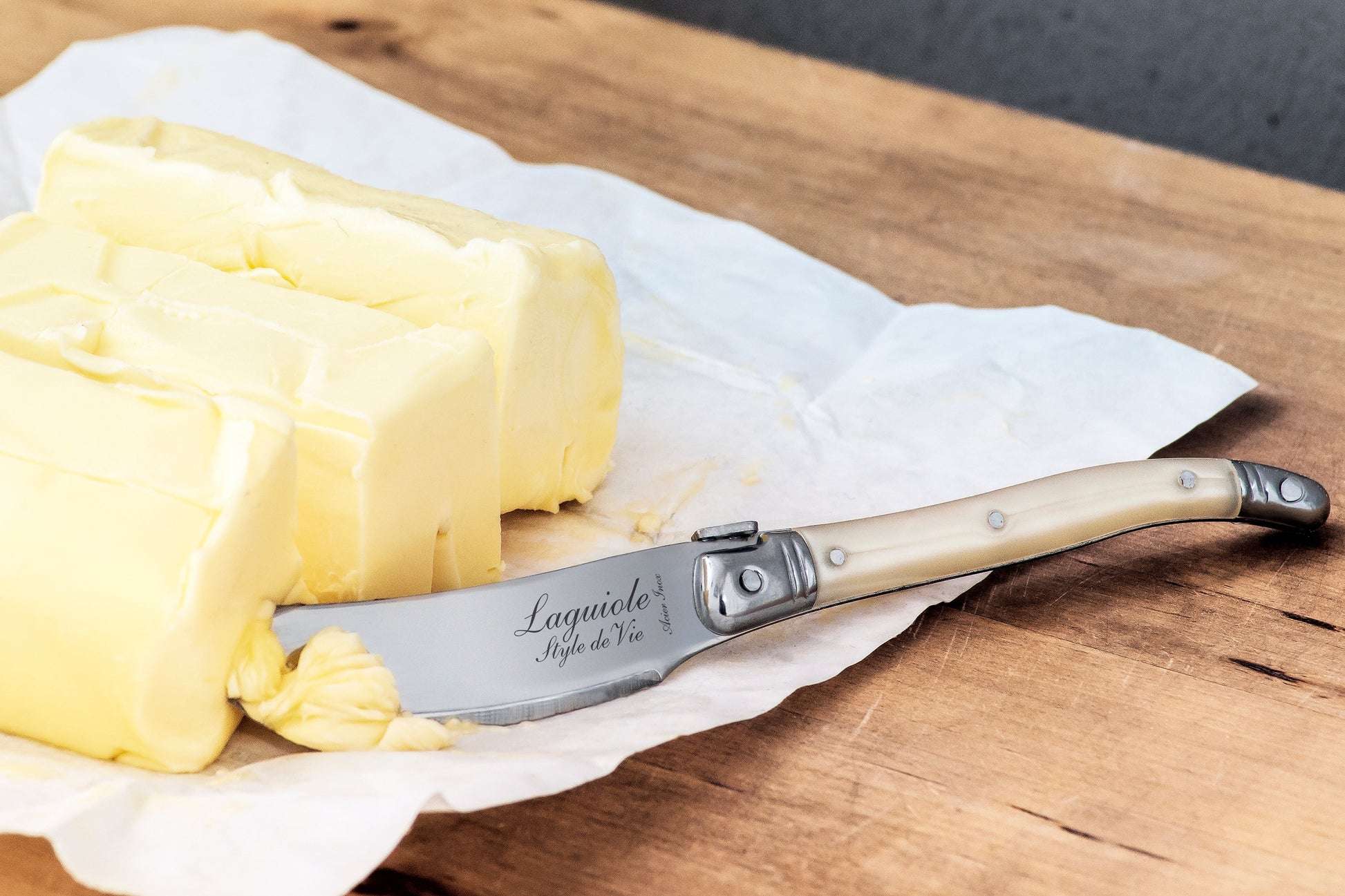 Laguiole Style de Vie Premium Line Botermessen 4-delig - Parelmoer