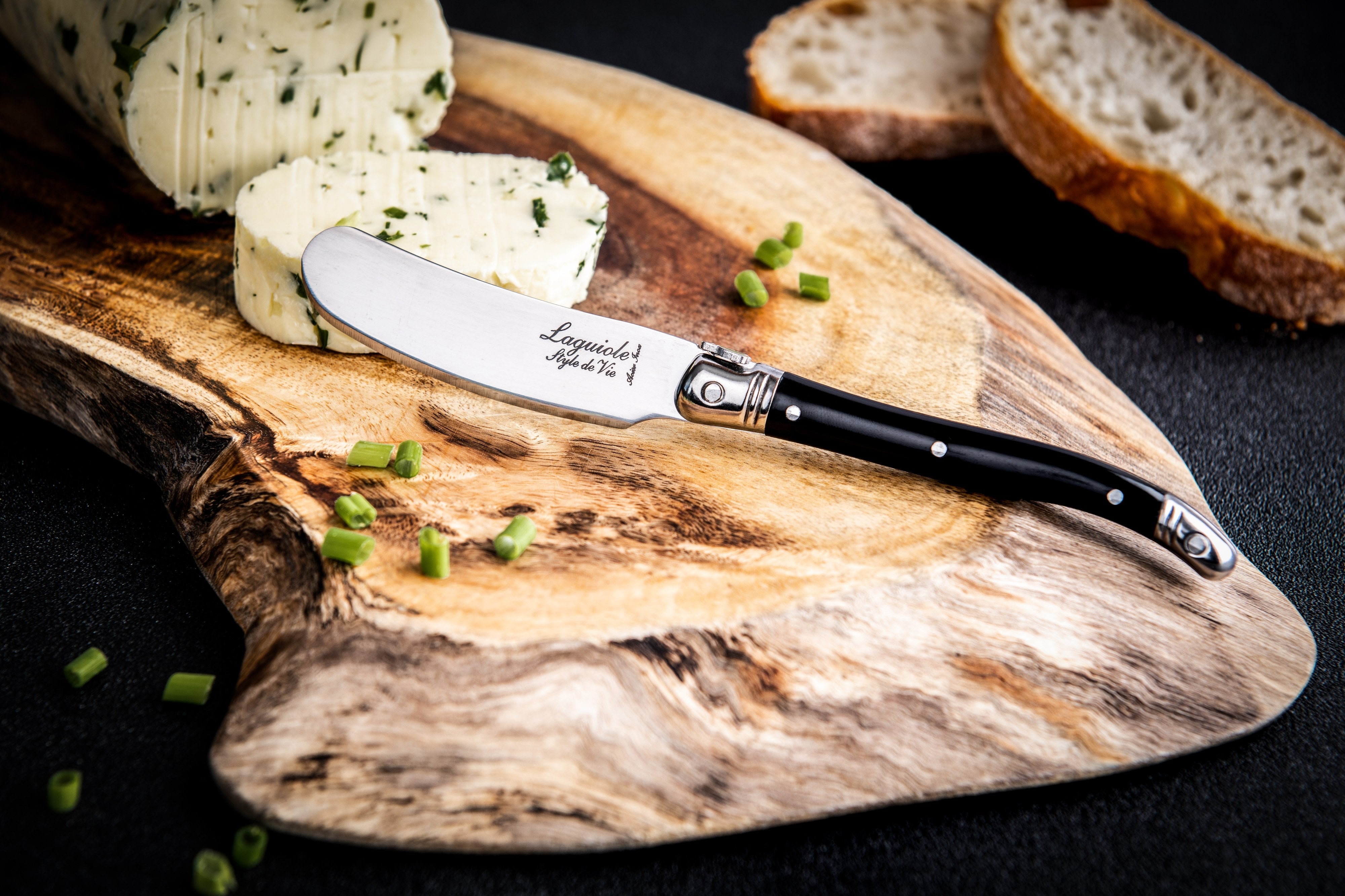 Laguiole Style de Vie Premium Line Botermessen 4-delig - Zwart