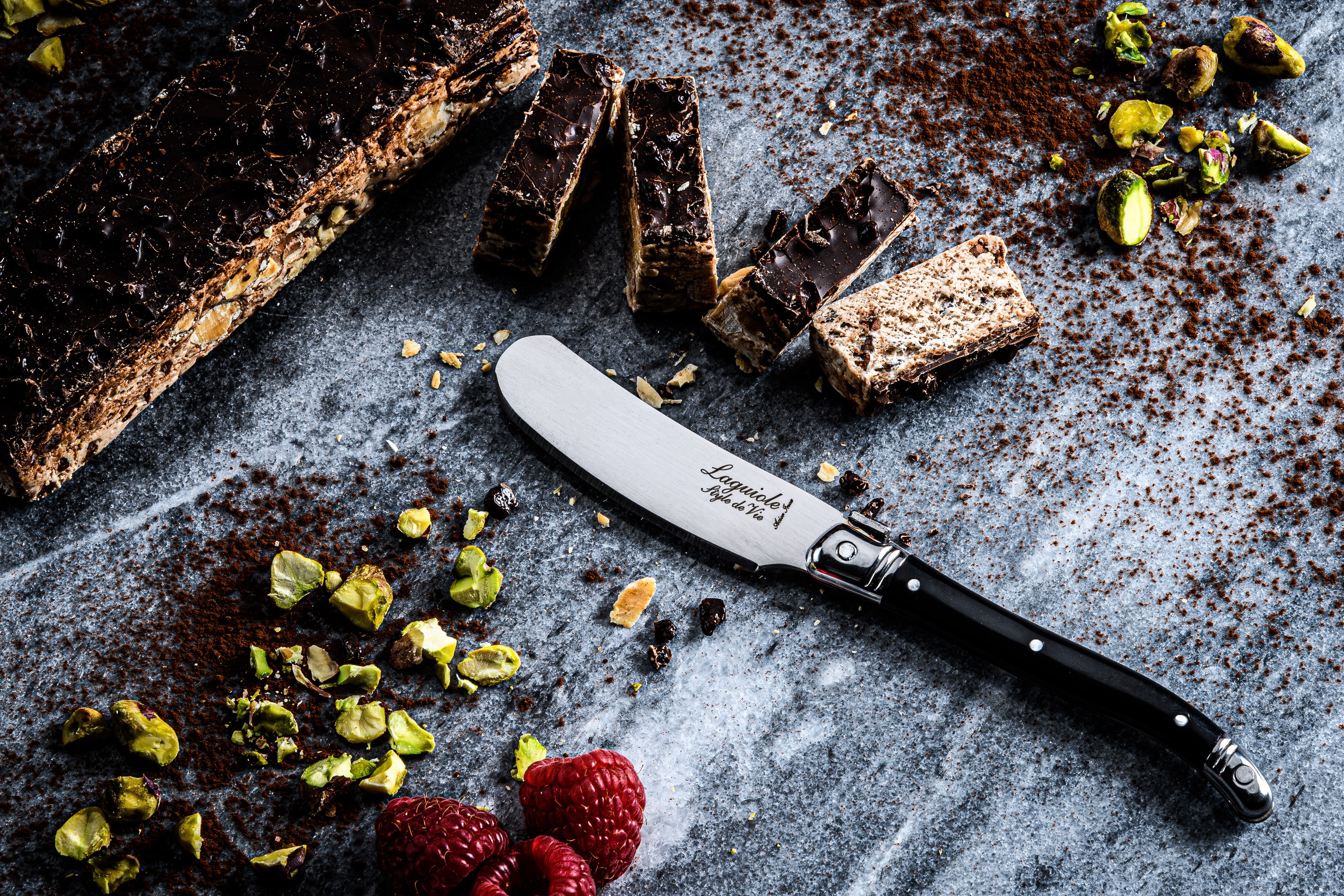 Laguiole Style de Vie Premium Line Botermessen 4-delig - Zwart