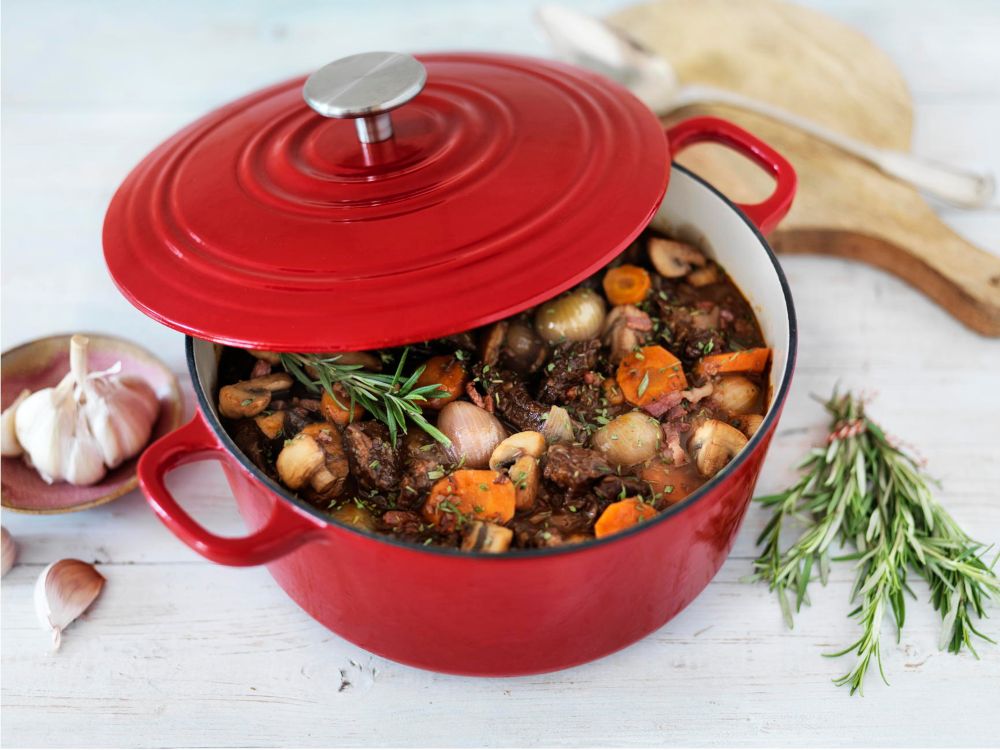 BK Bourgogne Braadpan Chili Red - 26 cm