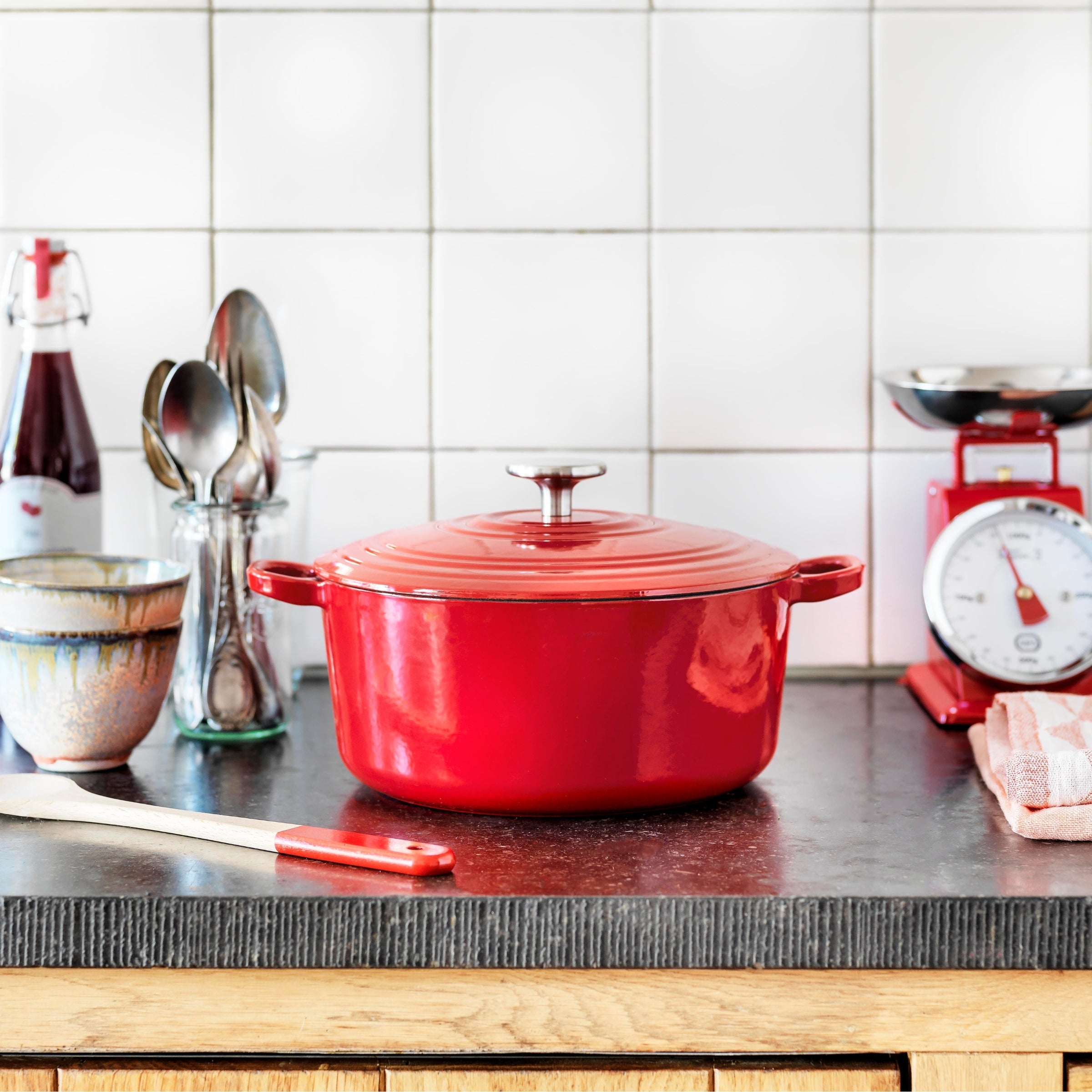 BK Bourgogne Braadpan Chili Red - 26 cm