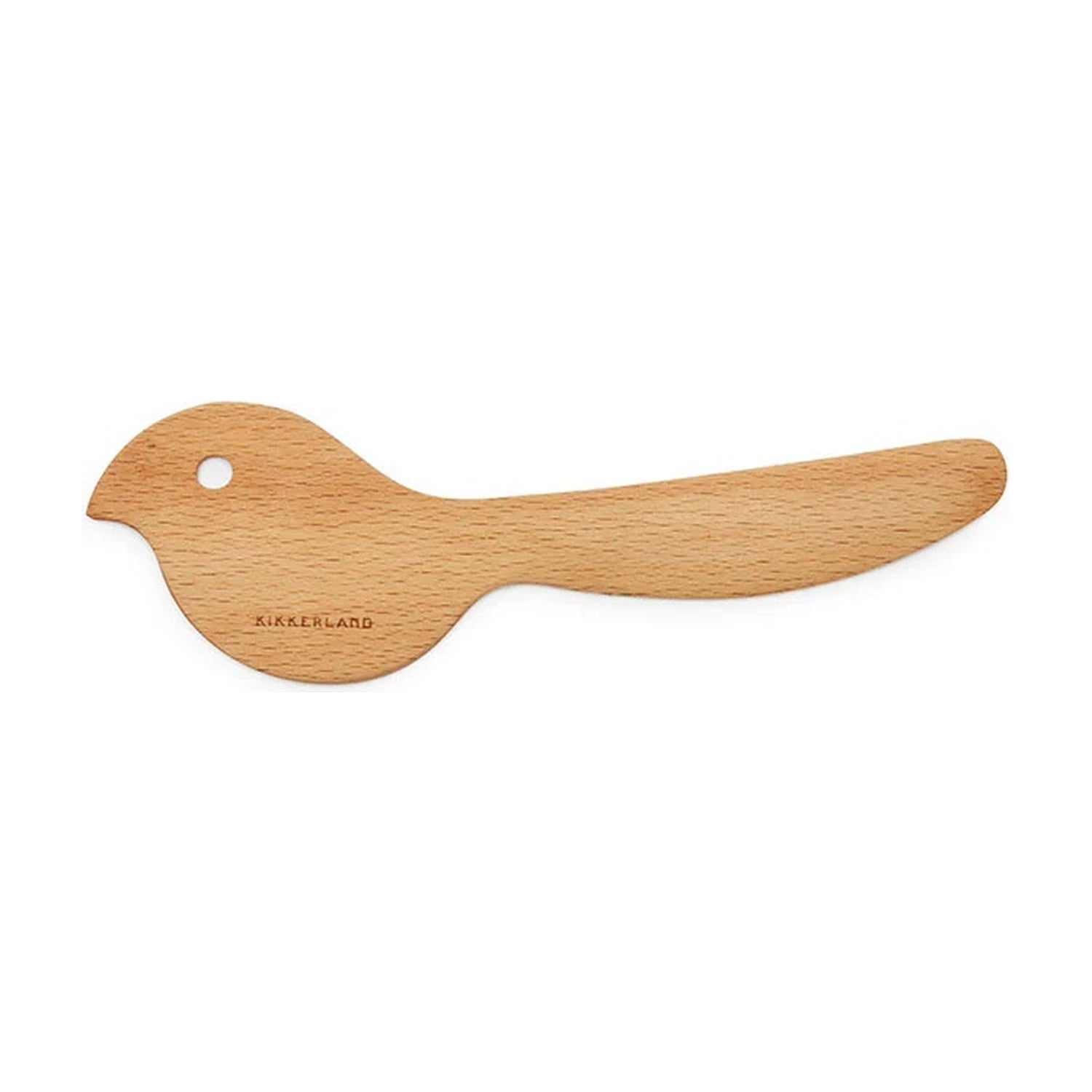 Kikkerland Botermes Hout - Vogel op witte achtergrond