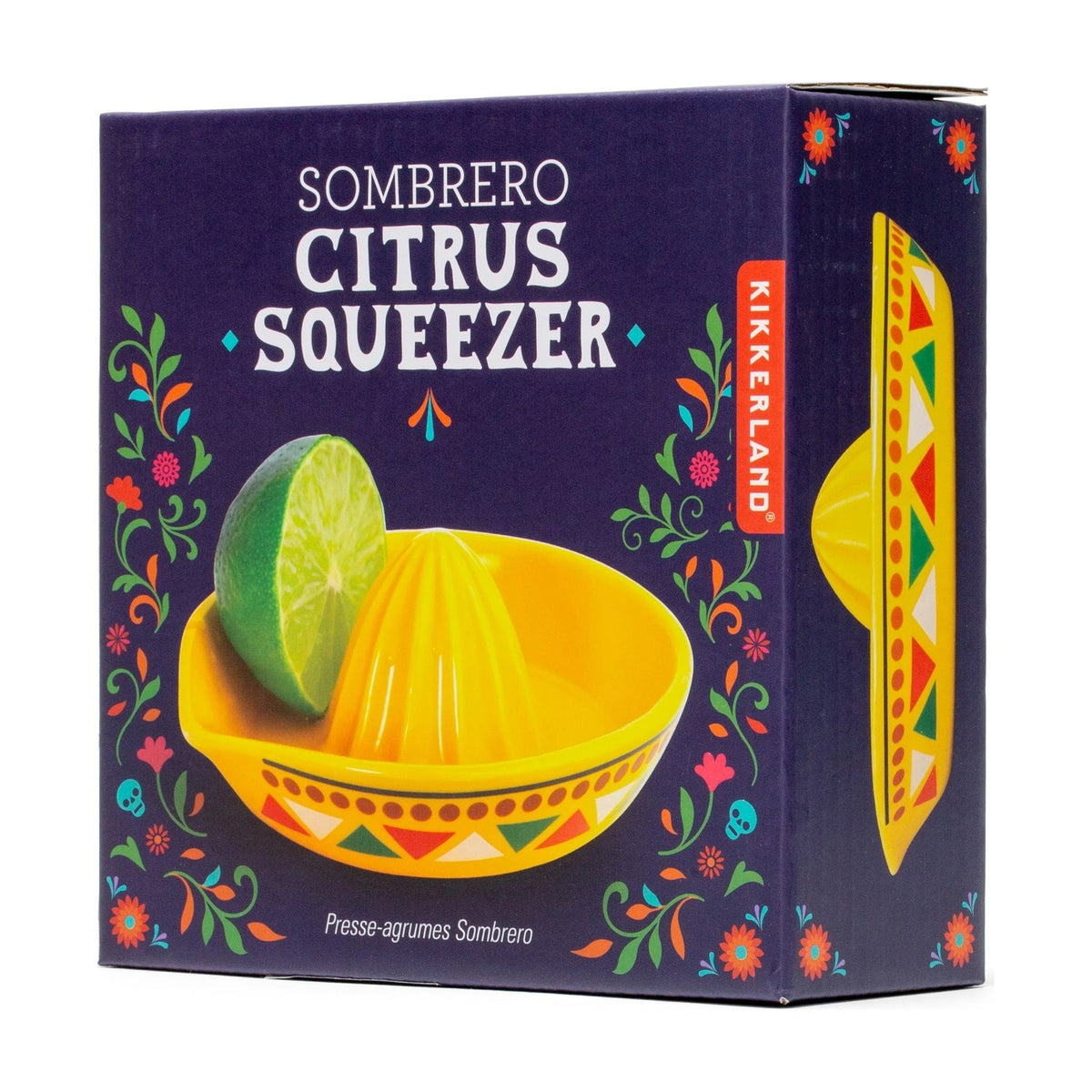 Kikkerland Citruspers Sombrero, verpakking op witte achtergrond