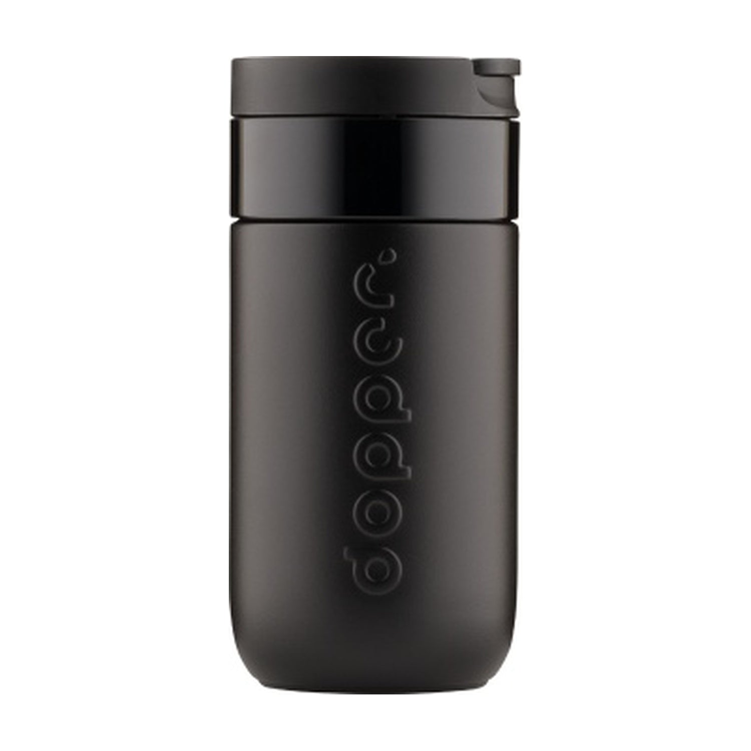 Dopper Travel Mug Blazing Black - 300 ml op witte achtergrond