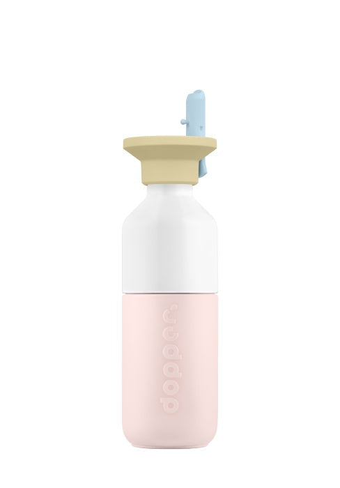 Dopper Steel Soft Pink x Flip Straw - 350 ml