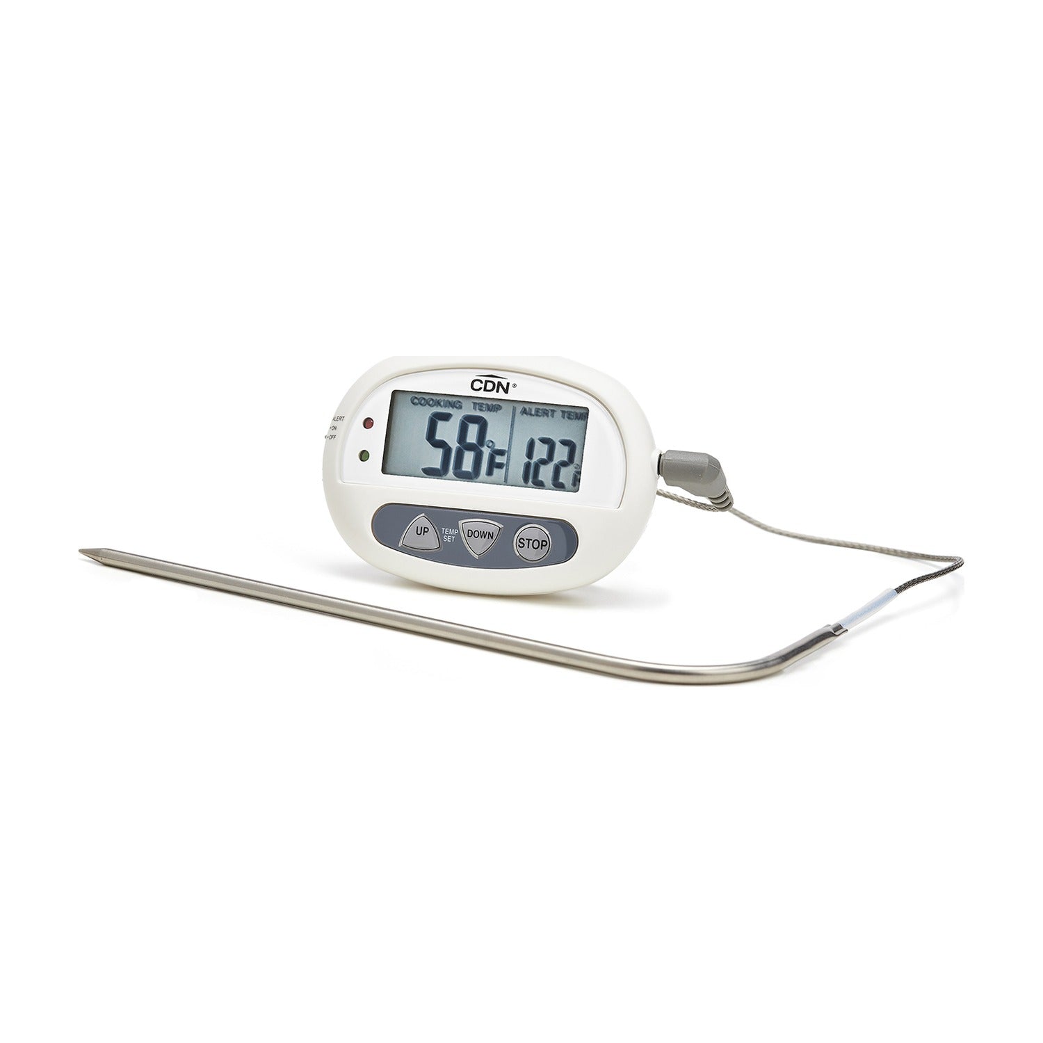 CDN Kernthermometer Digitaal met Voelerdraad op witte achtergrond