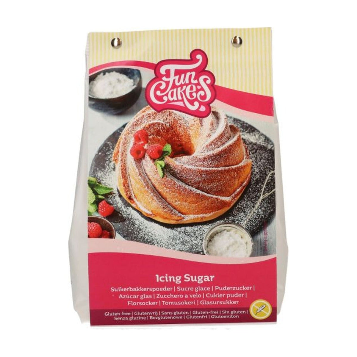 FunCakes Suikerbakkerspoeder Glutenvrij - 500 gram op witte achtergrond