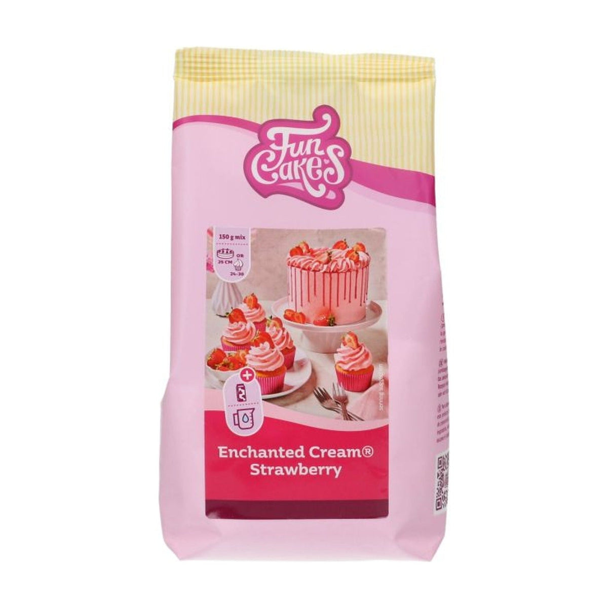 FunCakes Enchanted Cream Aardbei - 450 gram op witte achtergrond