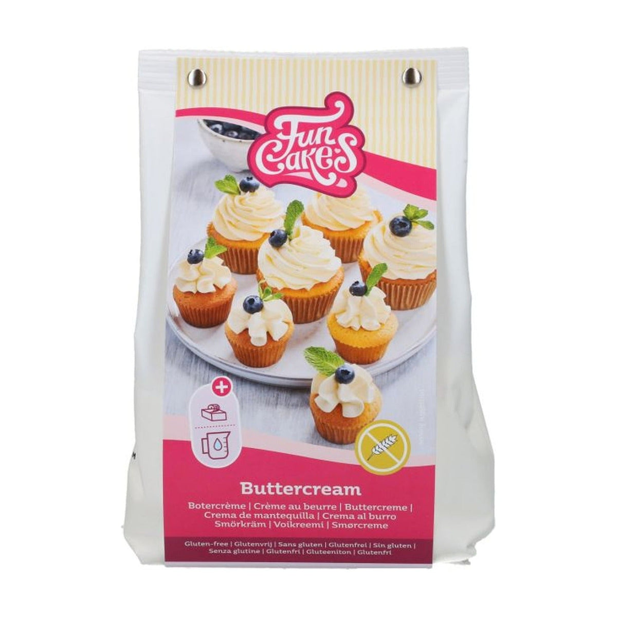 FunCakes Botercrème Glutenvrij - 400 gram op witte achtergrond