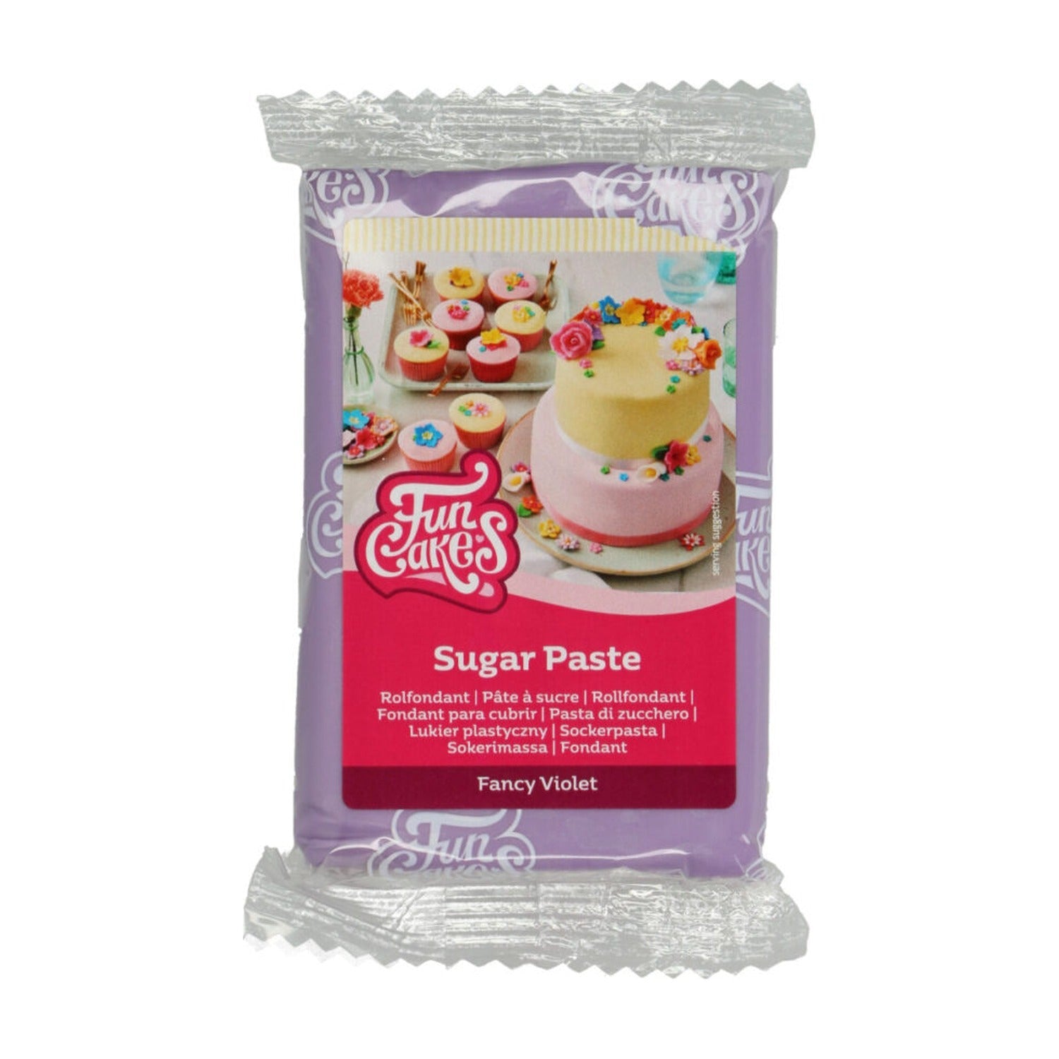 FunCakes Fondant Fancy Violet - 250 gram op witte achtergrond