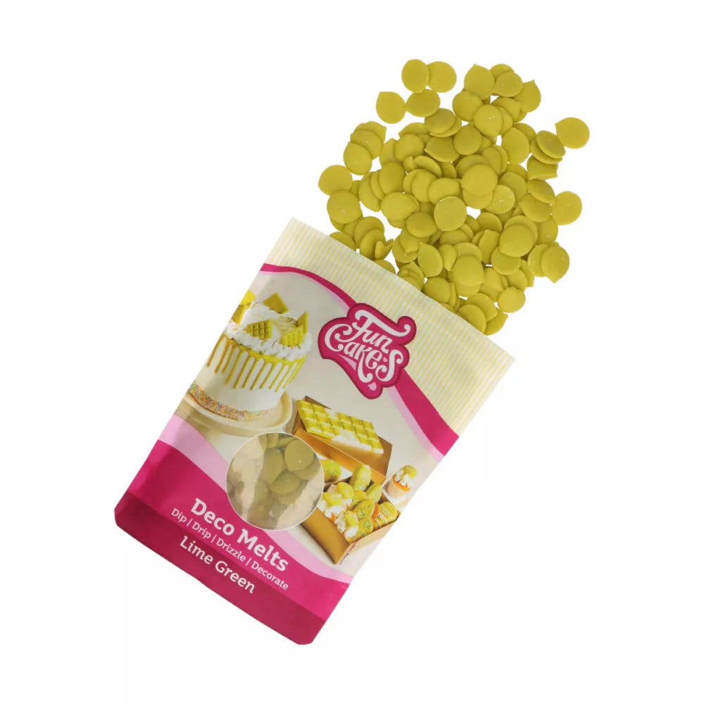 FunCakes Deco Melts Lime Green - 250 gram