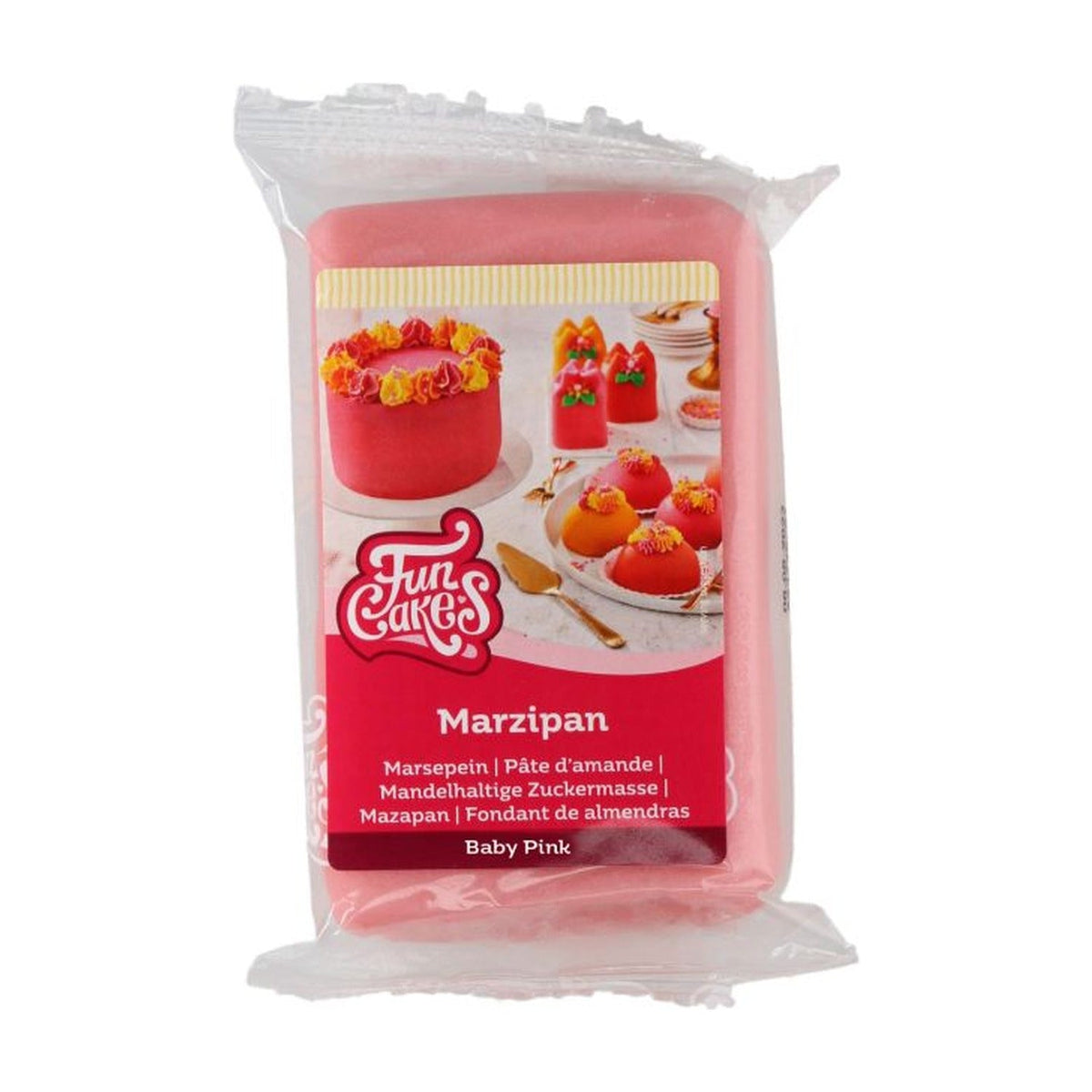 FunCakes Marsepein Baby Pink - 250 gram op witte achtergrond