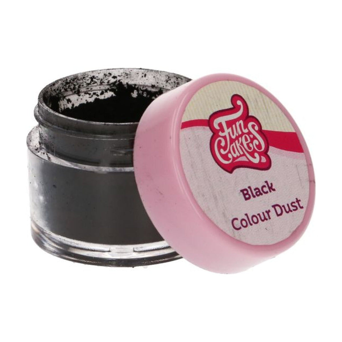 FunCakes Colour Dust Black op witte achtergrond