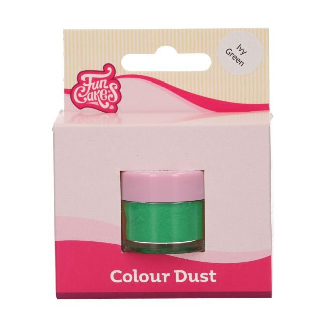 Potje FunCakes Colour Dust in de kleur klimopgroen in verpakking