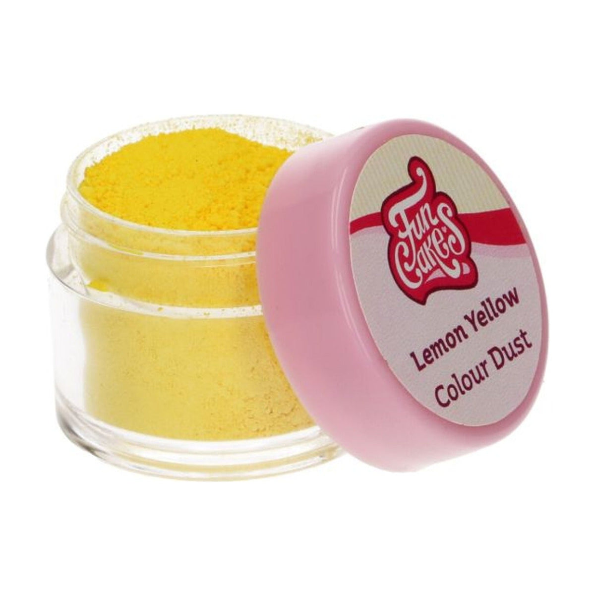 FunCakes Colour Dust Lemon Yellow op witte achtergrond
