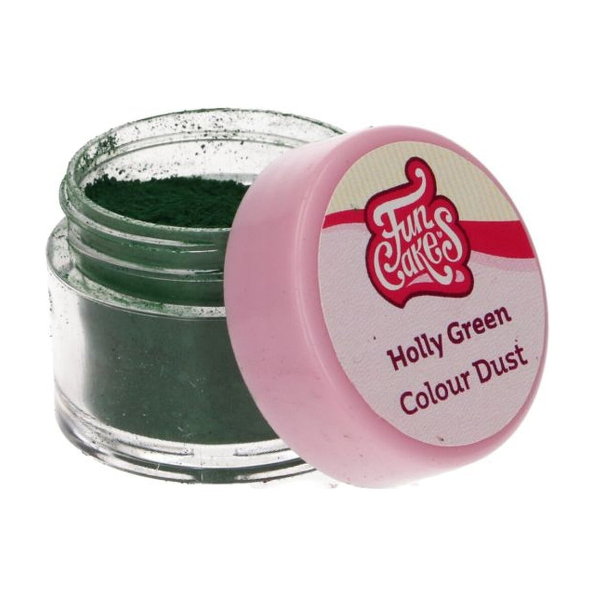 FunCakes Colour Dust Holly Green op witte achtergrond