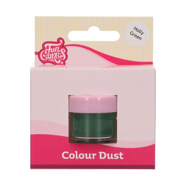 Doos FunCakes Colour Dust Holly Green met potje groen poeder