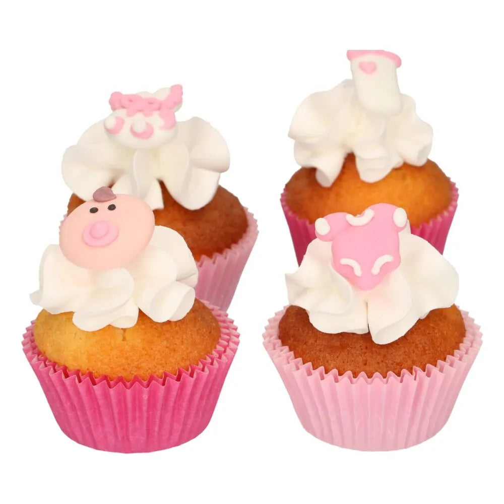 FunCakes Suikerdecoratie Baby Meisje - 12 stuks