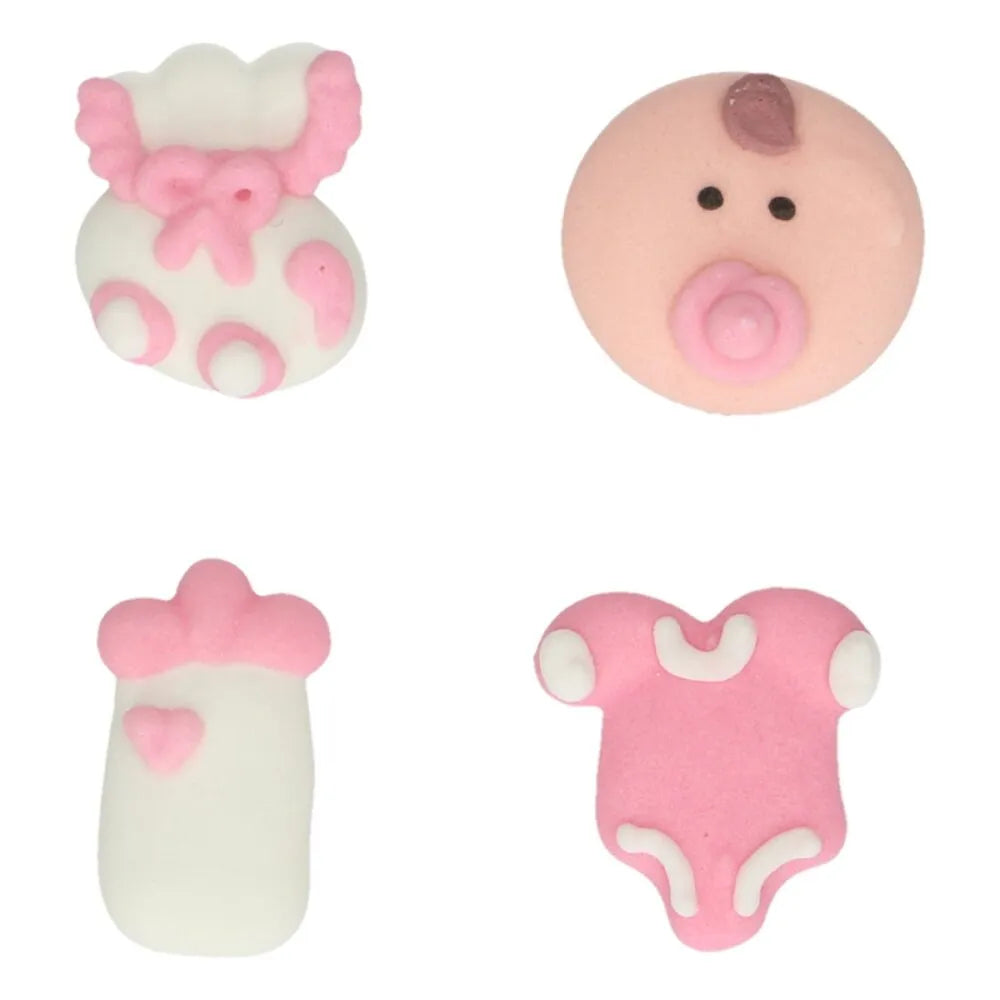 FunCakes Suikerdecoratie Baby Meisje - 12 stuks