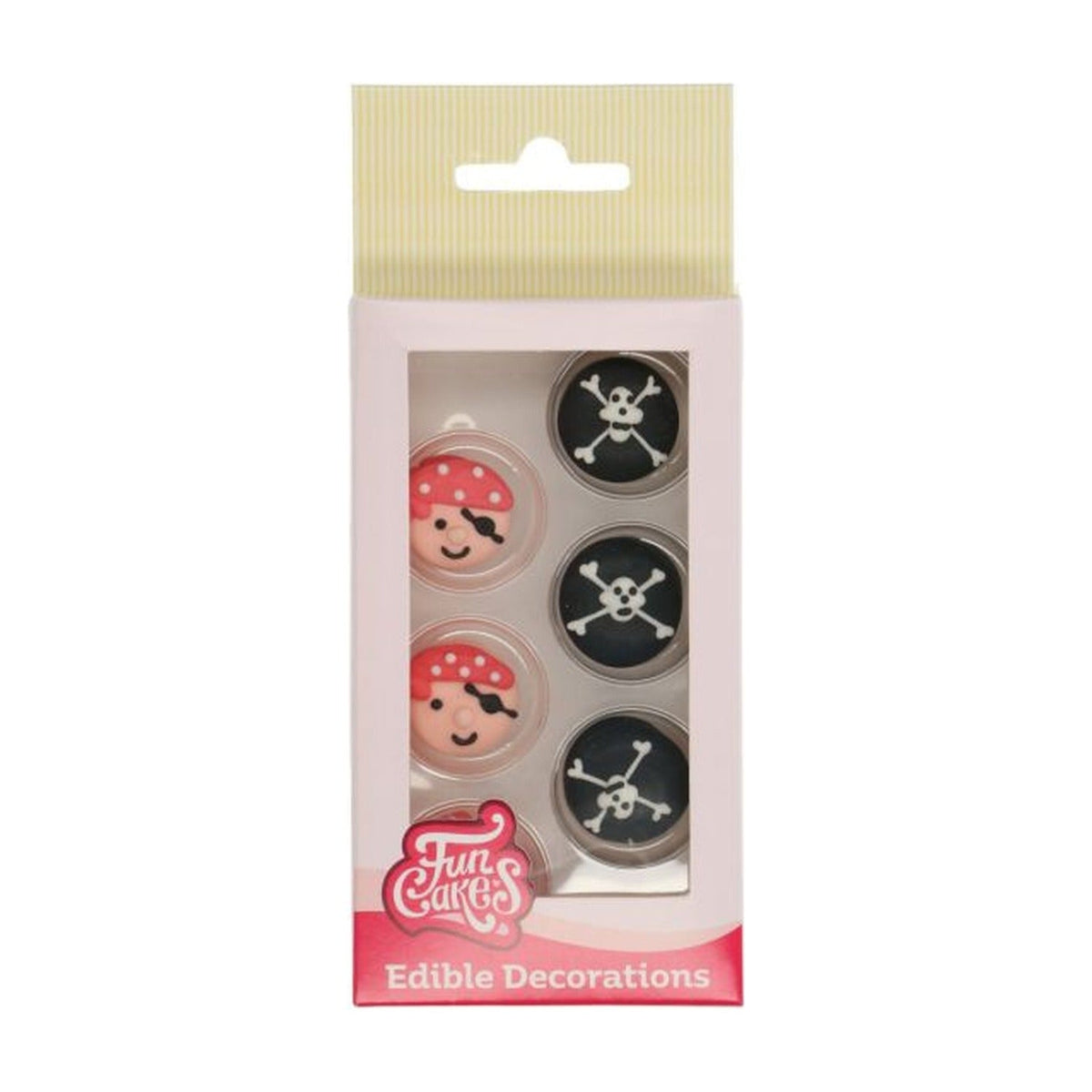 FunCakes Suikerdecoratie Piraten Set/12 op witte achtergrond