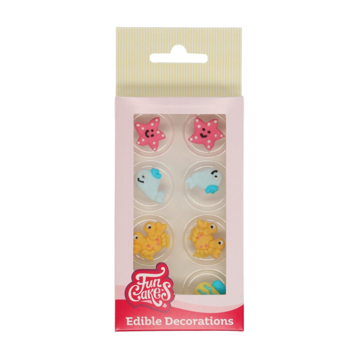FunCakes Suikerdecoratie Sea Life - 8 stuks op witte achtergrond