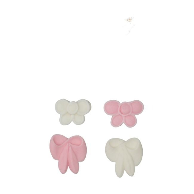 Suikerstrikjes en bloemetjes in wit en roze