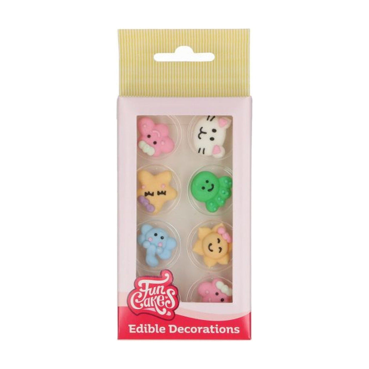 FunCakes Suikerdecoraties Kawaii set/8 op witte achtergrond