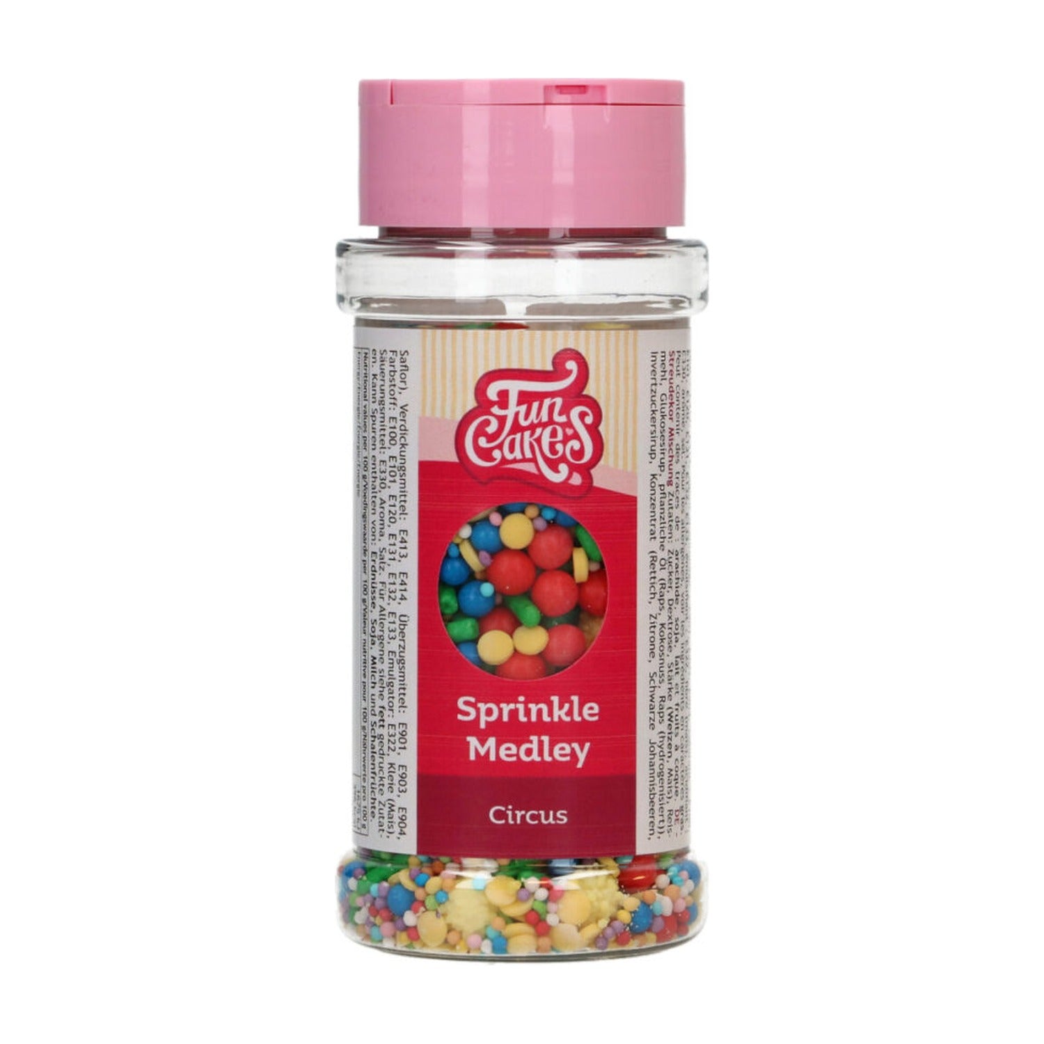 FunCakes Sprinkles Circus Medley - 65 gram op witte achtergrond