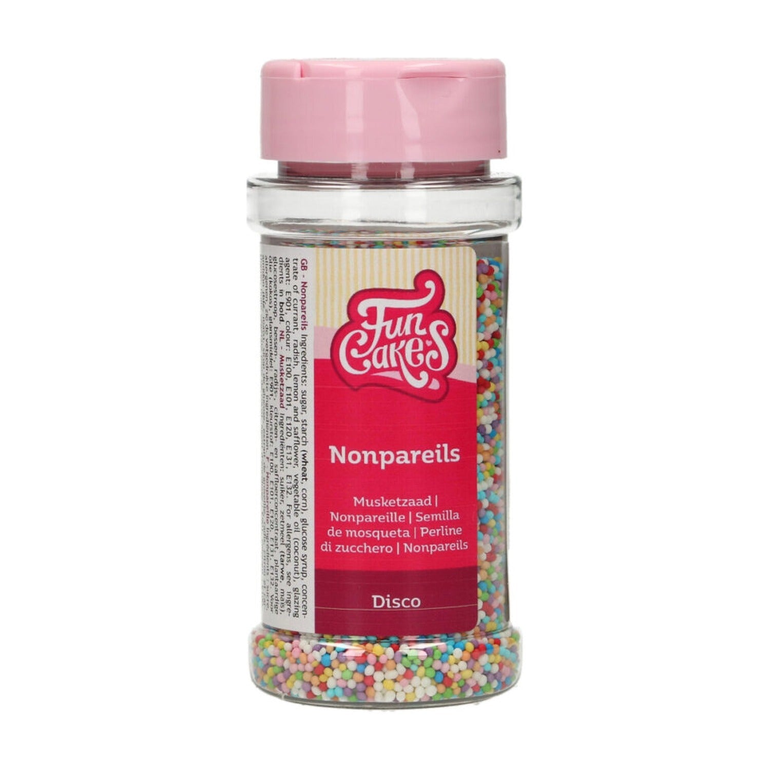FunCakes Sprinkles Disco - 80 gram op witte achtergrond
