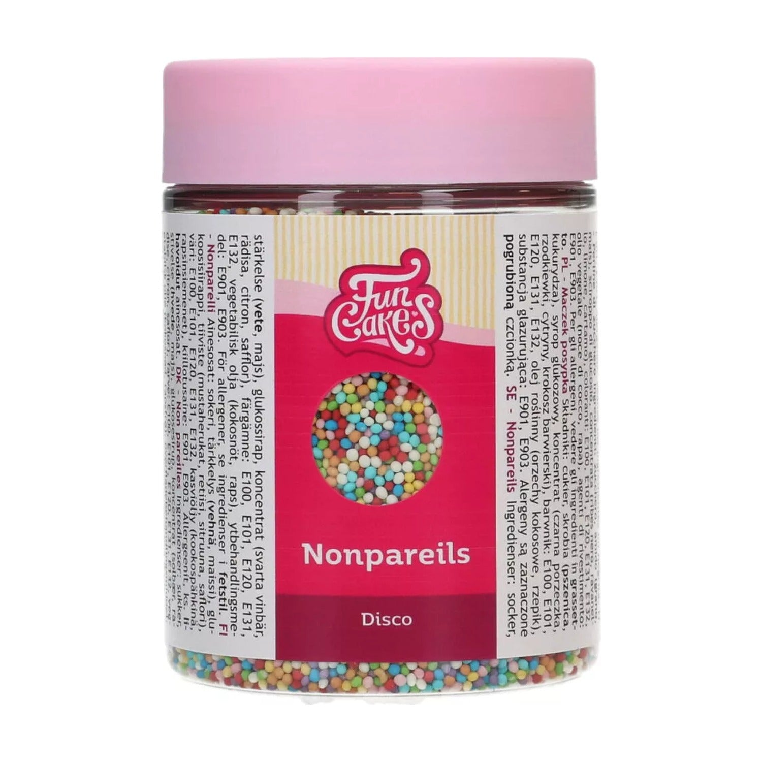 FunCakes Sprinkles Discomix - 250 gram op witte achtergrond