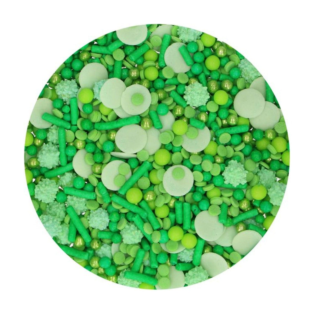 FunCakes Sprinkle Medley Green - 65 gram op witte achtergrond