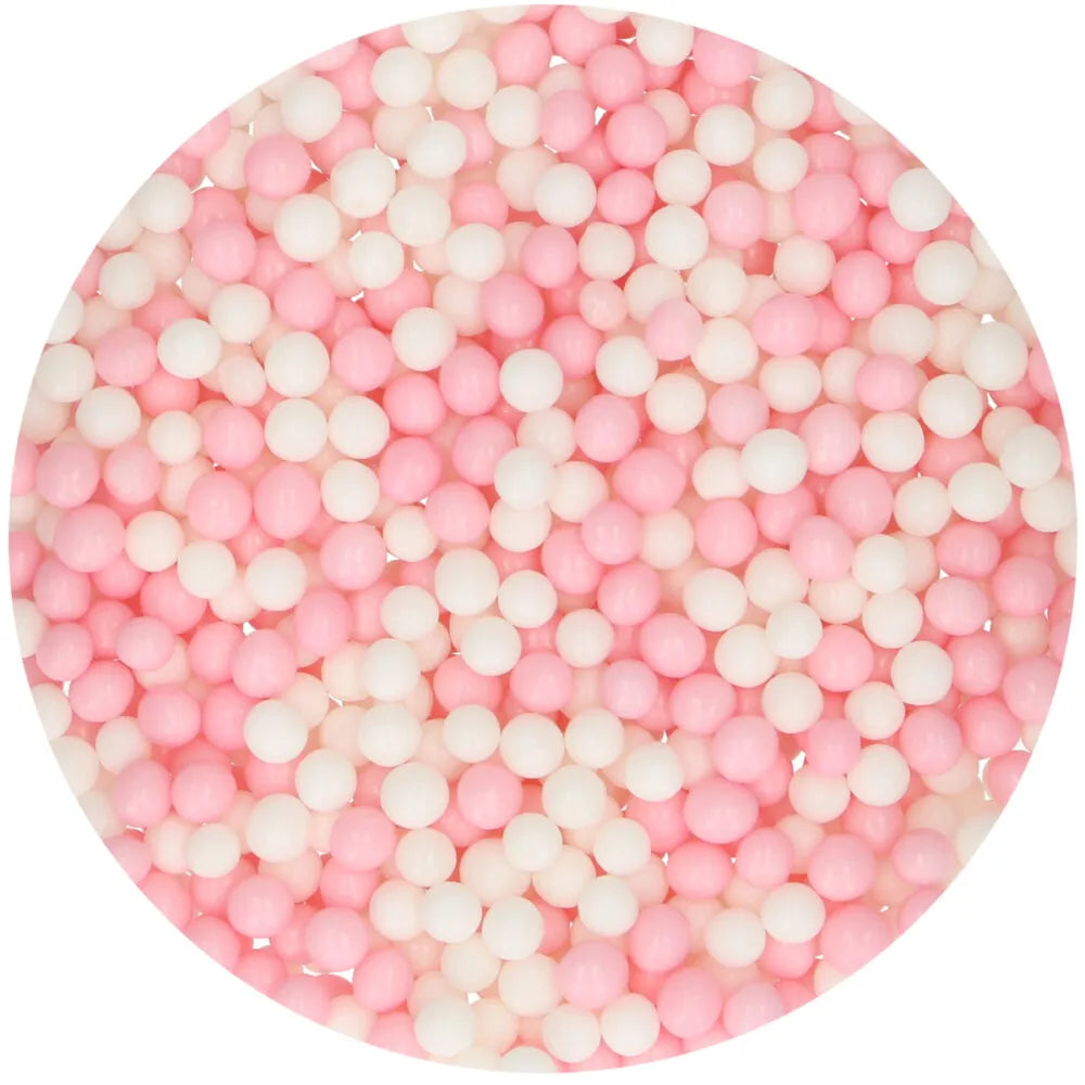 FunCakes Suikerparels Soft Parel Roze/Wit - 60 gram