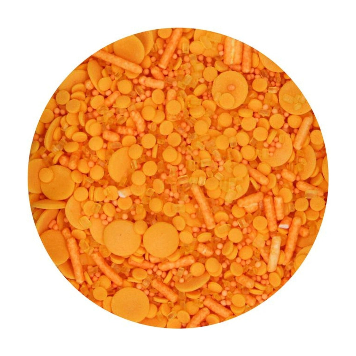 FunCakes Sprinkle Medley Oranje - 70 gram op witte achtergrond