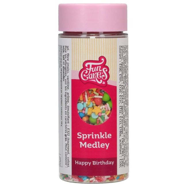 Pot Sprinkle Medley Happy Birthday met kleurrijke sprinkles