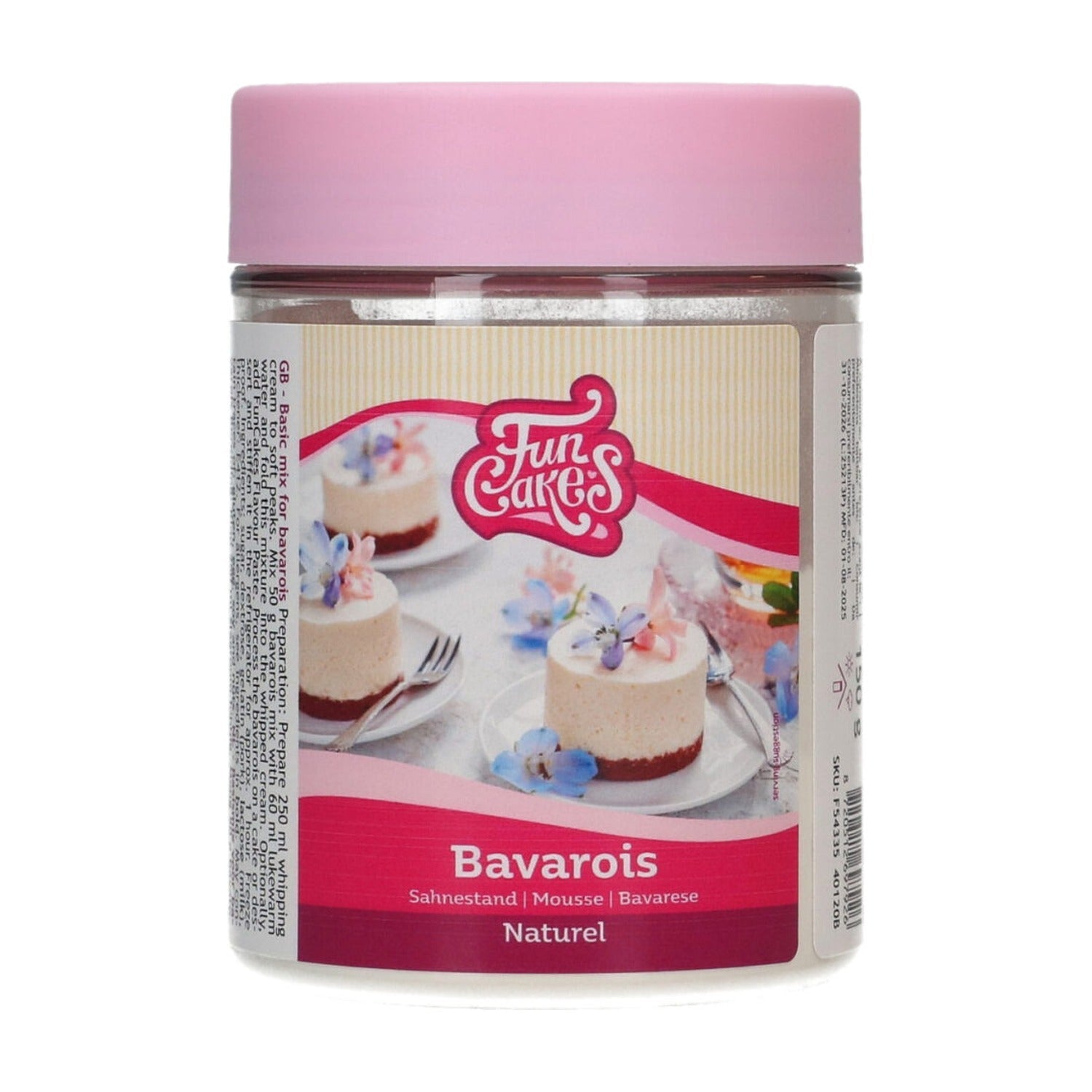 FunCakes Bavarois Naturel - 150 gram op witte achtergrond