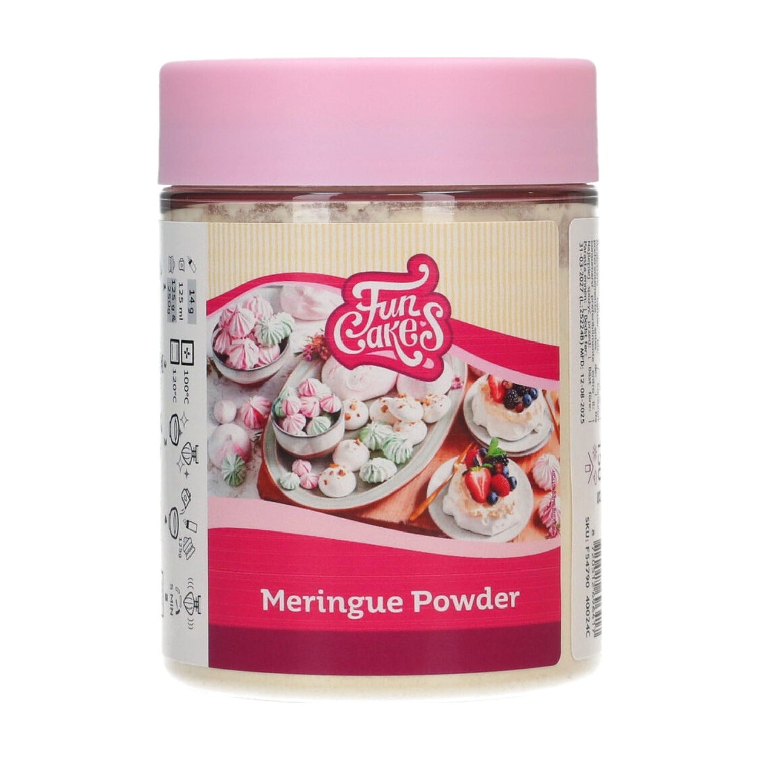 FunCakes Eiwitpoeder - 125 gram op witte achtergrond