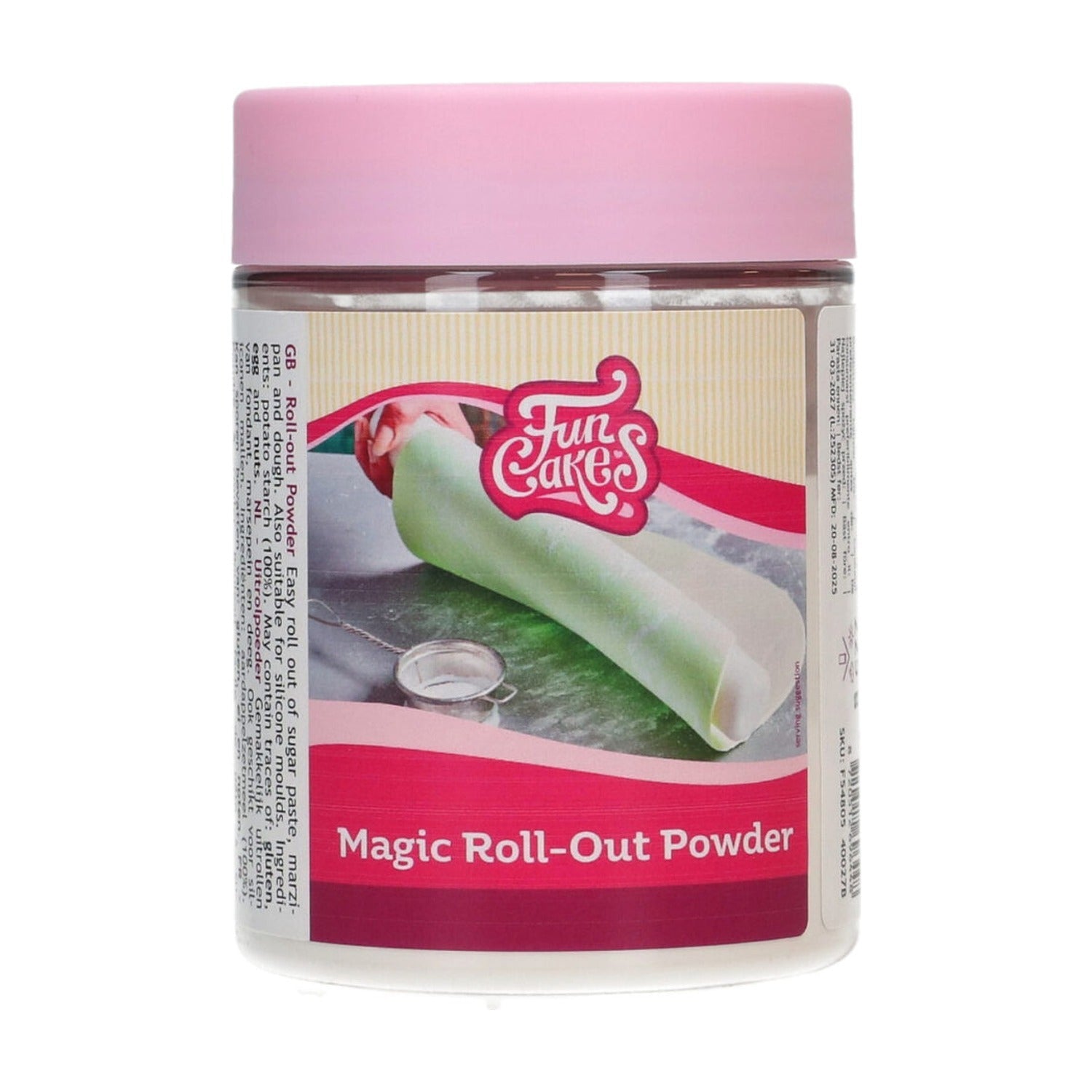FunCakes Magic Roll-out Powder - 225 gram op witte achtergrond