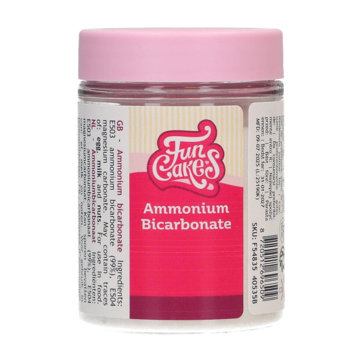 FunCakes Ammoniumbicarbonaat - 80 gram op witte achtergrond