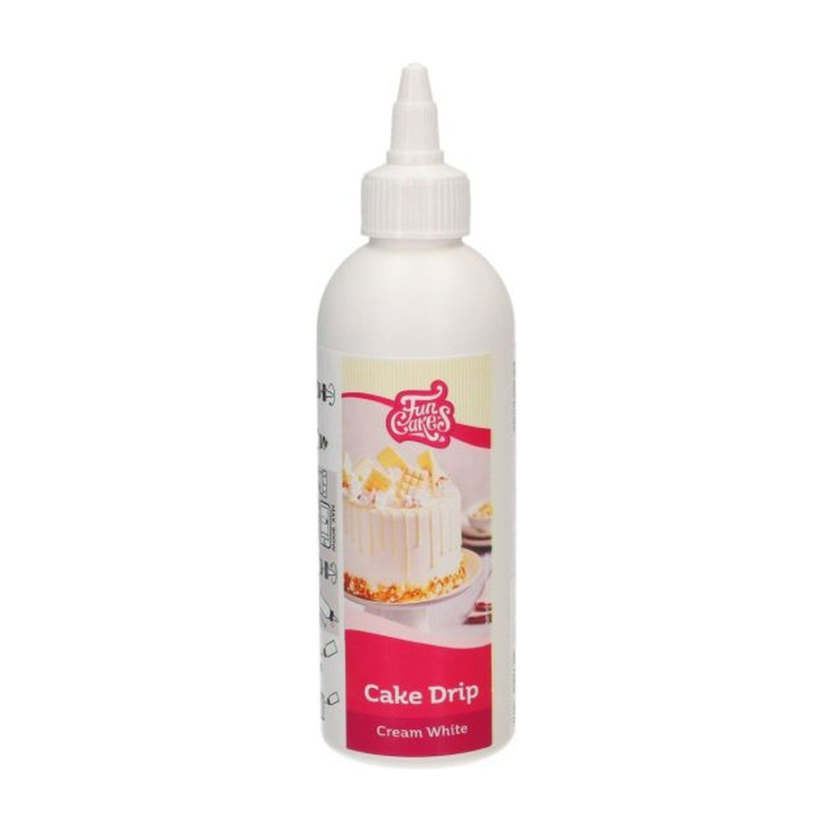 FunCakes Choco Drip Crèmewit - 180 gram op witte achtergrond