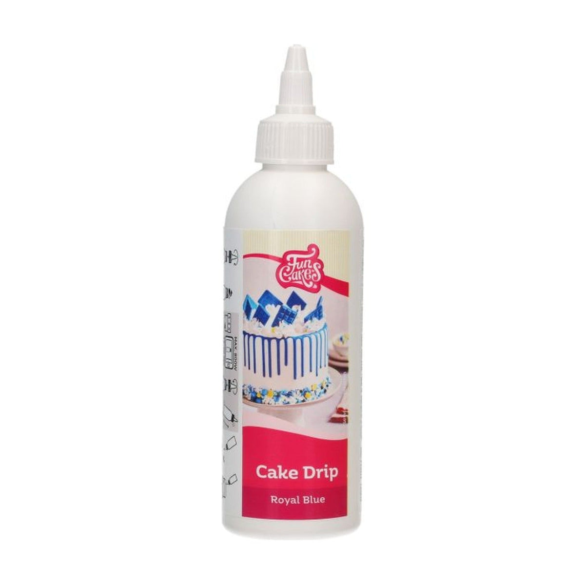 FunCakes Choco Drip Royal Blauw - 180 gram op witte achtergrond