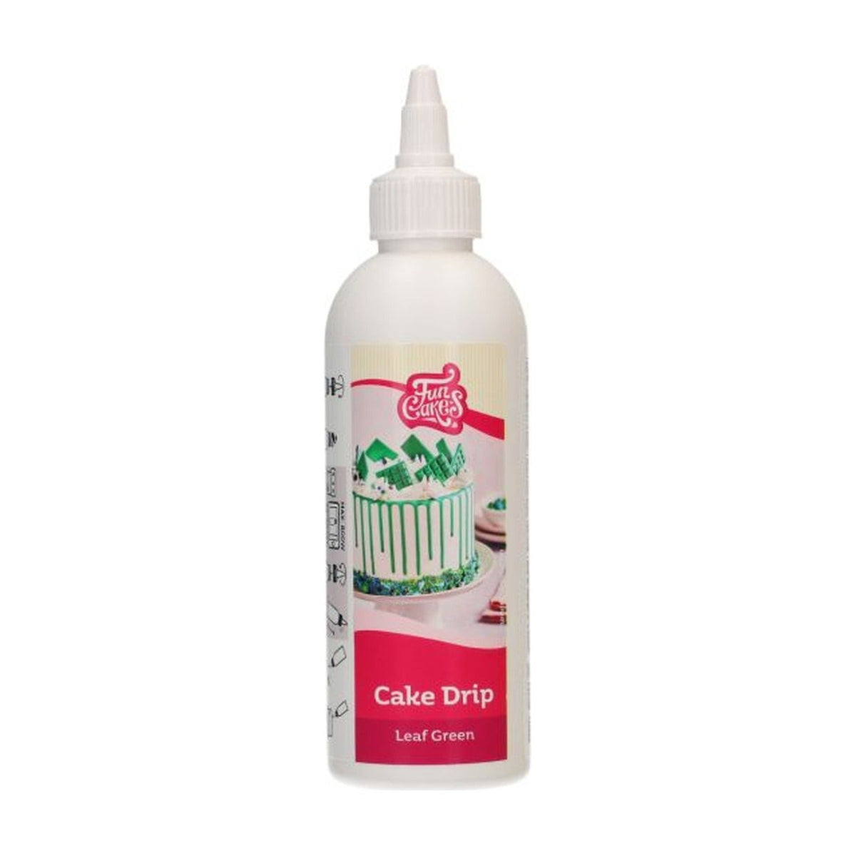 FunCakes Choco Drip Blad Groen - 180 gram op witte achtergrond