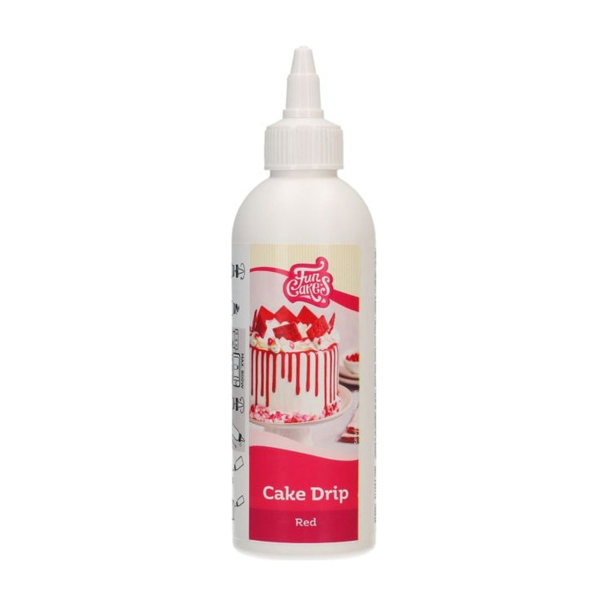 FunCakes Choco Drip Rood - 180 gram op witte achtergrond